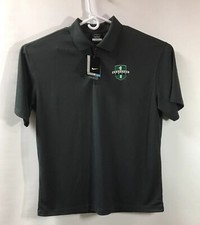 Nike Dri Fit Golf Shirt Dark Gray short sleeve logo New with tag size XL