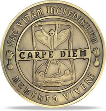 Moneta Memento Mori - Tema Carpe Diem - Stoic Remember Die Skull Challenge Coin