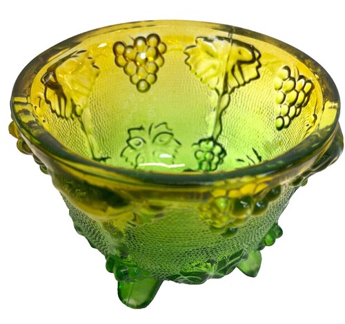Vintage Jeannette Glass Fruit Design Punch Bowl Set 8 cups | eBay