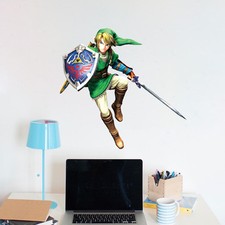 Zelda Wall Decal Link Vinyl Video Game Room Nintendo Mural Sticker Designs, e00
