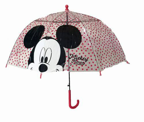 PARAGUAS POLIESTER TRANSPARENTE MOUSE DISNEY 65 CM (24543) |
