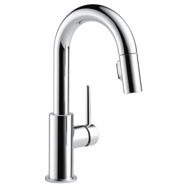 Delta Trinsic 1-Handle Pull-Down Bar/Prep Faucet Chrome-Certified Refurbished