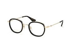 Gucci GG0111O 001 Black  Gold Brille Frames Glasses Eyeglasses Size 47-23-145