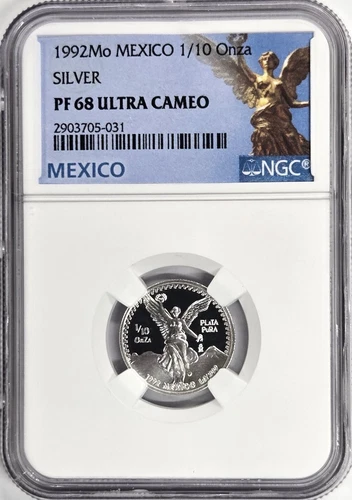 1992 Mexico Libertad Proof 1/10 oz. Silver - NGC PF68 Ultra Cameo