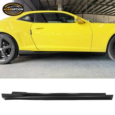Fits 10-15 Chevy Camaro Add-on Side Skirt Rocker Panel Extension Matte Black Pp Fits 10-15 Chevy Camaro Add-on Side Skirt Rocker Panel Extension Matte Black Pp