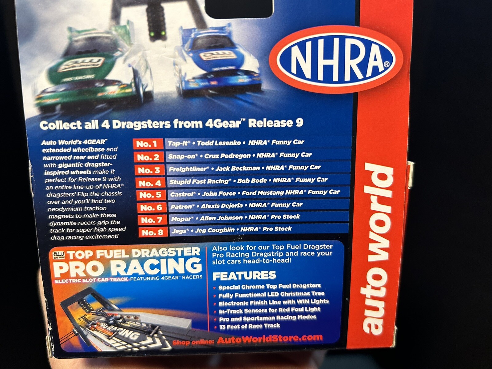 Autoworld Lot Of One Ea. 4 Gear Funny & Pro stock Car NHRA New In