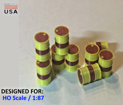 (20) - 55 Gallon Drum Barrels HO Scale Lot Walthers Herpa Promotex Wiking