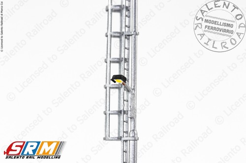 SRM790 torre faro FS a terrazzini da 26 cm con led funzionanti scala 1:87 H0 - Foto 6 di 8