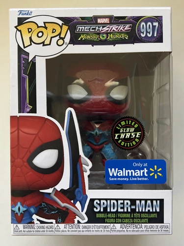 Funko POP! SpiderMan #997 Glow CHASE Marvel MechStrike Monster Hunters Exclusivo