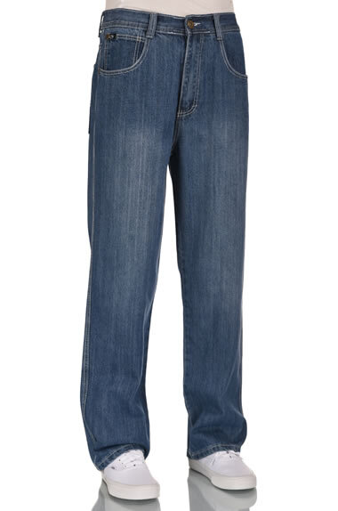 Men Eagle Blue Jeans Relaxed Straight Wide Leg Jeans Ebay 