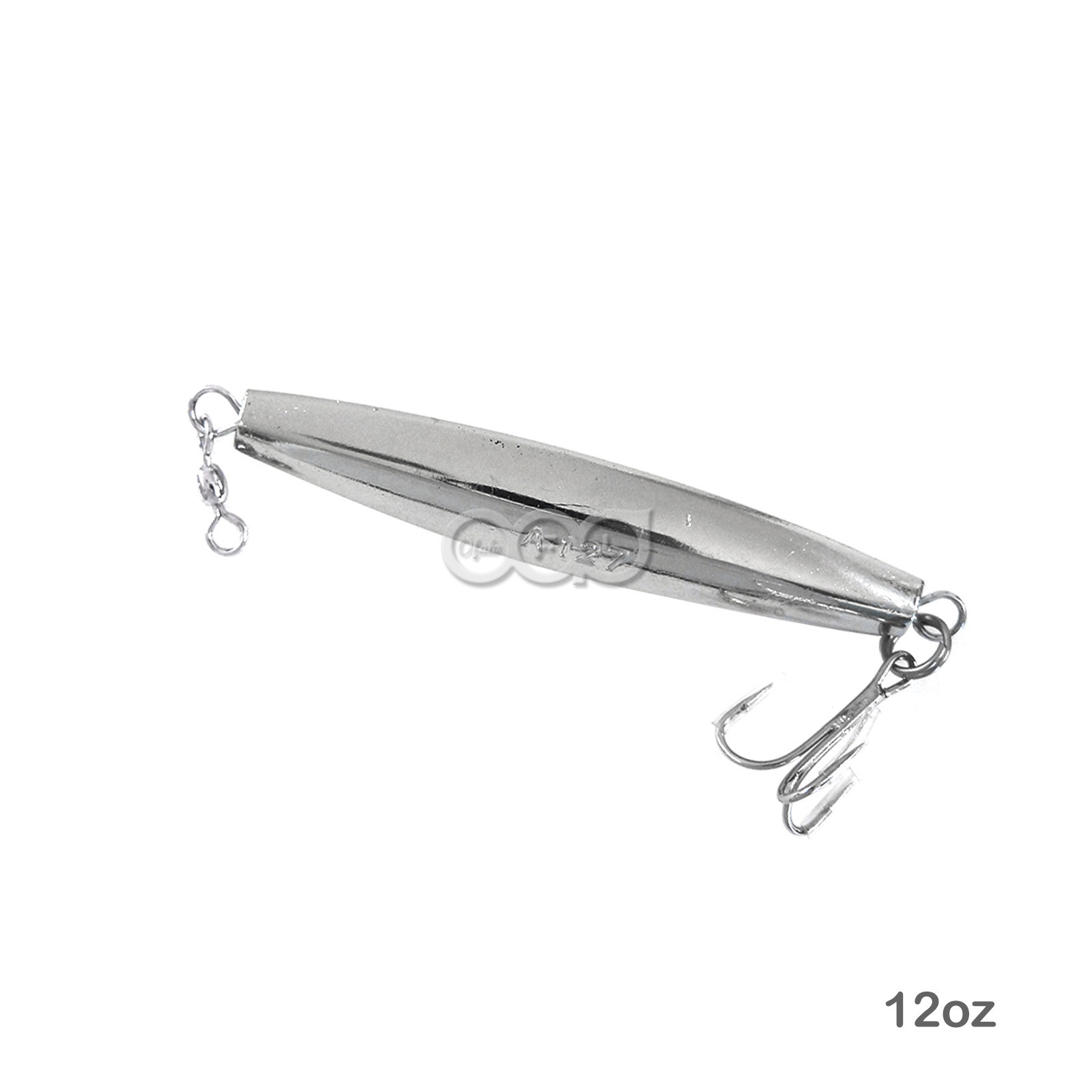 10pcs 12oz Fishing Diamond Jig Chrome Silver w/ a treble hook Jigging Metal Lure - Image 4