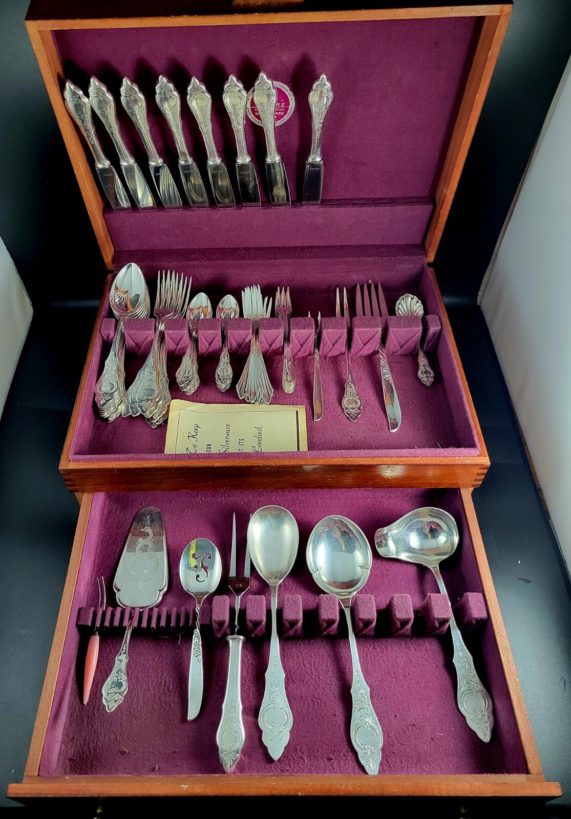 Vintage Naken’s Tarnish Proof Silverware Chest Silverplate 59pcs eBay