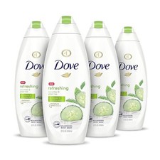 Dove Refreshing Body Wash Cucumber and Green Tea 16.9 fl oz 4-Pack 