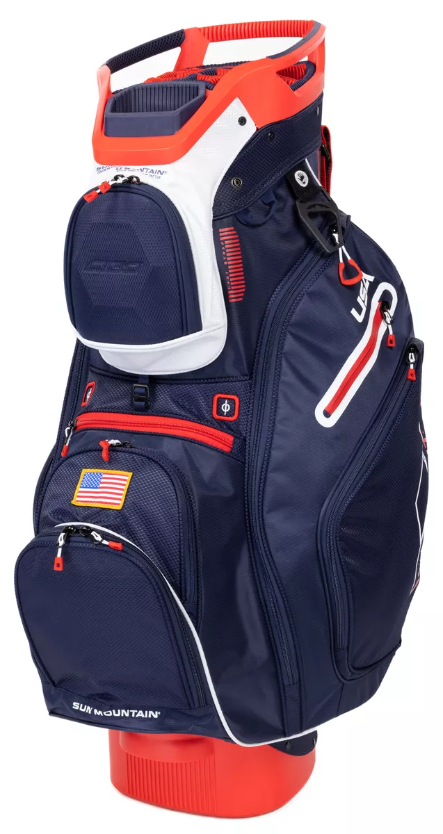 Sun Mountain C 130 Cart Bag 14 Ind. Full Dividers 2019 Navy White Red USA New