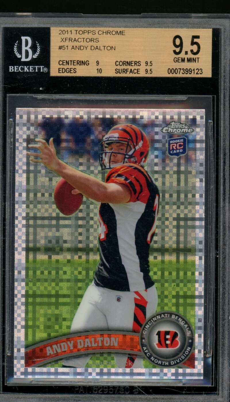 Andy Dalton Rookie Card 2011 Topps Chrome Xfractors #51 BGS 9.5