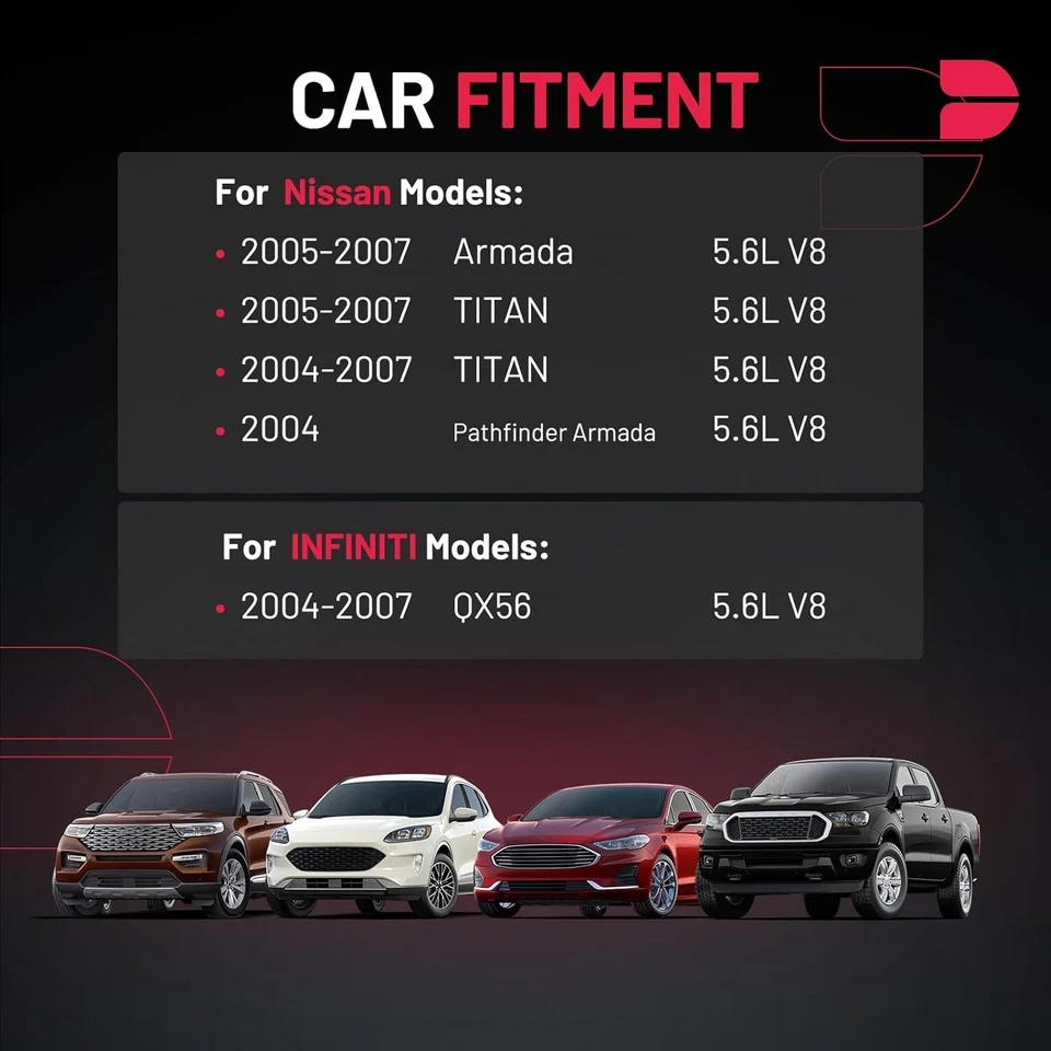 Set of 8 Ignition Bobinas for Nissan Armada Titan Infiniti QX56 5.6L V8 UF510 - Imagem 3 de 4