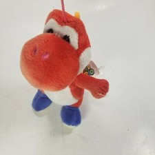 GENUINE Super Mario Bros Red Yoshi Stuffed All Star Plush 7"