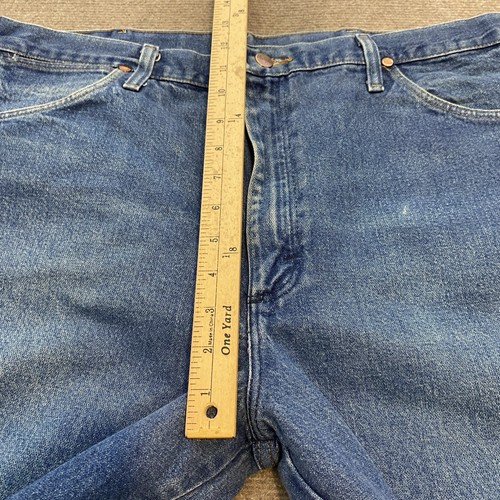 vtg Wrangler Jeans Mens 38 Fits 37x31 Faded Blue 936 Cowboy Cut Slim Western - Picture 8 of 12