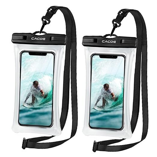 Floatable Waterproof Universal Case for Devices Up to 7 Inches in Black+Black