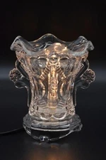 Electric Aroma Oil Warmer Dimmer Switch, Super Cute Design Glass 5" White 