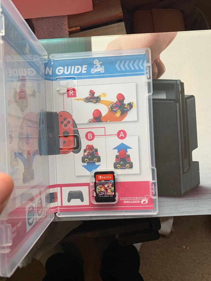 Mario Kart 8 Deluxe (Nintendo Switch, 2017) With Steering Wheel