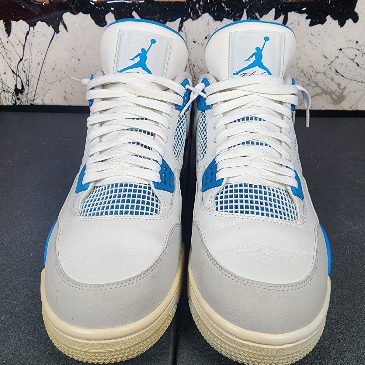 2012 Nike Air Jordan 4 Military Blue Size 13 [308497-105] White Blue OG Tab Swap 2012 Nike Air Jordan 4 Military Blue Size 13 | Mercari main image 4