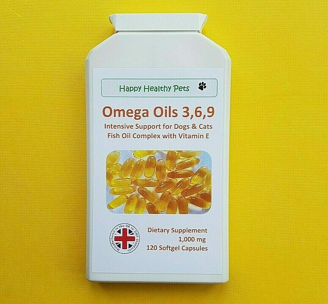 Best Fish Oil Capsules for Dogs & Cats Omega 3, 6, 9 Healthy Heart