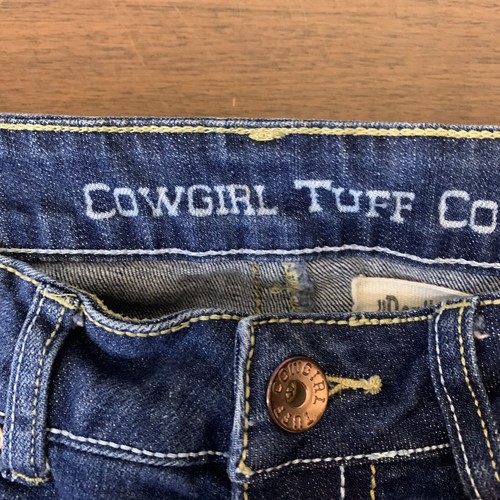 Cowgirl Tuff Co. Jeans Womens 28x33 Denim Blue Boot Cut Low Rise Dark Wash Flare - Picture 7 of 15