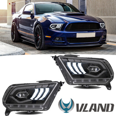 LED Scheinwerfer DRL Dynamische Frontscheinwerfer für 2010-2014 Ford Mustang Set