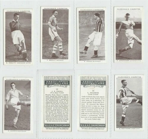 Individual/Type Cards Sport: Football Collectable Churchman Cigarette Cards