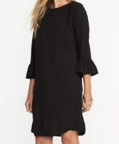 Old Navy Black Ponte Knit Sheath Dress 
