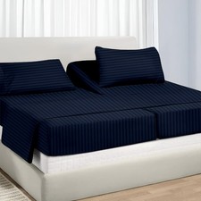 Adjustable Split King Sheet Set for Sleep Number Beds, Premium 100 Long Stap...