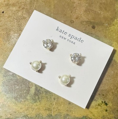 Kate Spade New York Rise & Shine Stud Earrings 2 pair set $68 value