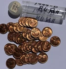 1949-D Lincoln Wheat Cent Roll (40 coin) BU Red Uncirculated Pennies Tube Stored