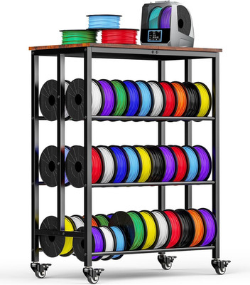 3D Printer Filament Storage Rack, 2 Row Shelf for Various Filaments