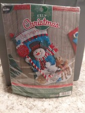 Bucilla Santa Stop Here 18" Felt Stocking Kit 86707