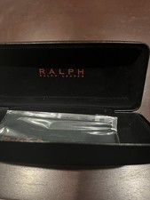 Ralph Ralph Lauren Med Black Clamshell Sunglasses Eyeglasses Case With Cloth