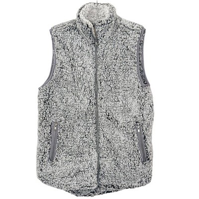 Thread & Supply Gray Arctic Fleece Sherpa Vest, EUC, Size XS