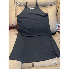 WallFlower Womens Black High Neck Spaghetti Strap A-Line Mini Dress Size M