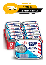 Beach Cliff Sardines in Water, Wild Caught, 3.75 oz Can, Pack of 12