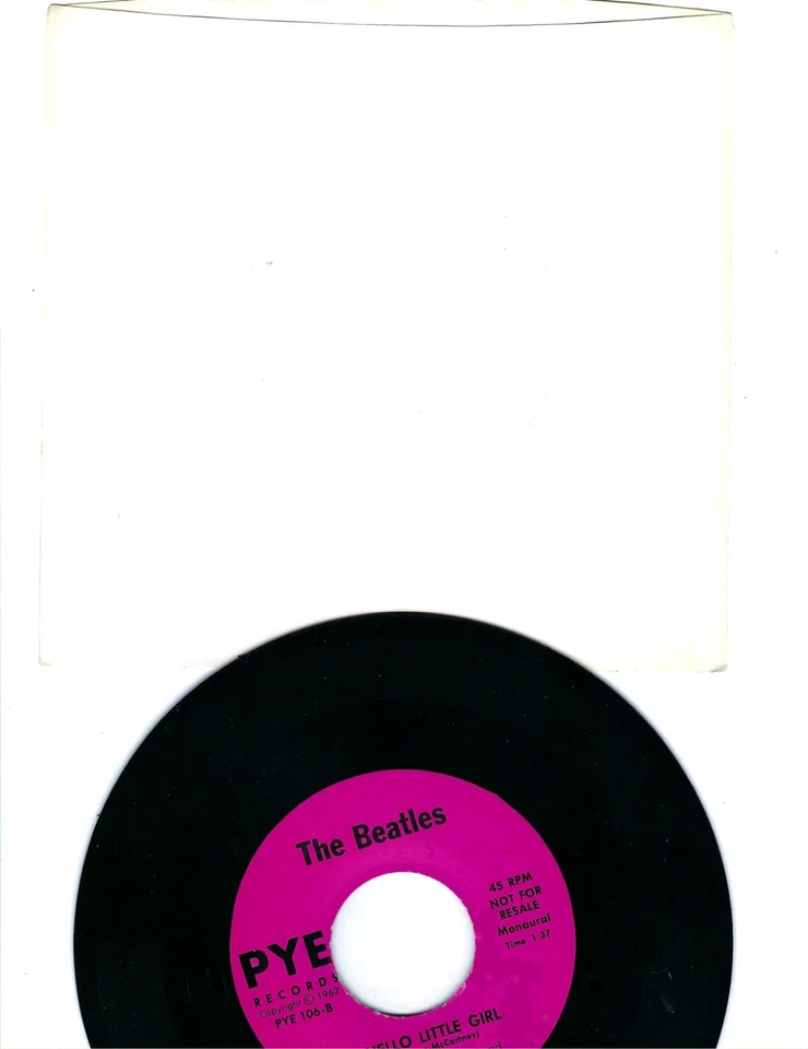 45 + PIC SLV- BEATLES- "THREE COOL CATS"/HELLO LITTLE GIRL- PYE (1978) PROMO-NM - Imagem 2 de 2