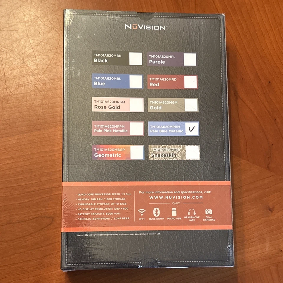 NuVision 10.1" HD Tablet - QuadCore Android TM101A620M 1G ram/16GB Pale Blue NEW - Image 3 of 4