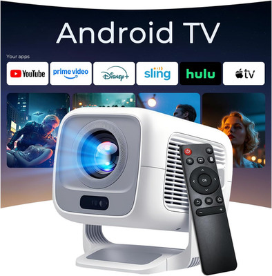 Smart Projector with Wifi 6 and Bluetooth 5.4, 600 ANSI Native 1080P Portable Mi