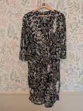 Womens Size 22 Snake Print Dress V Neck Stretch Bodycon Very Good Cond