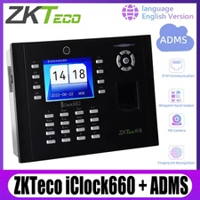 ZKTeco iClock660 ADMS Biometric Fingerprint Recognition Time Attendance Machine