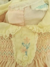 vintage Nannette hand-smocked baby dress