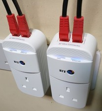 2 x BT Mini Connectors v2 VERSION 2 1000Mbps  1GB Powerline Adapters + Ethernet!