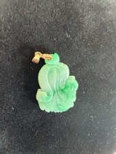 Natural Burmese Jadeite Jade &ldquo;Chinese Cabbage&rdquo; Pendant &ndash; Certified