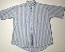 Bon Homme Mens Shirt XL Button Down Long Sleeve Striped Made In The USA