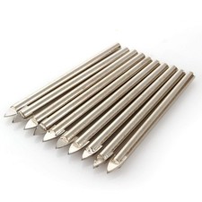 10Pcs 6mm Carbide Alloy Spear Head Drill Bit Tile Glass Ceramic Mirror Drill ...